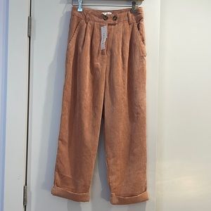 Topshop High Waisted corduroy pants - New with Tags- PETITE size 4
